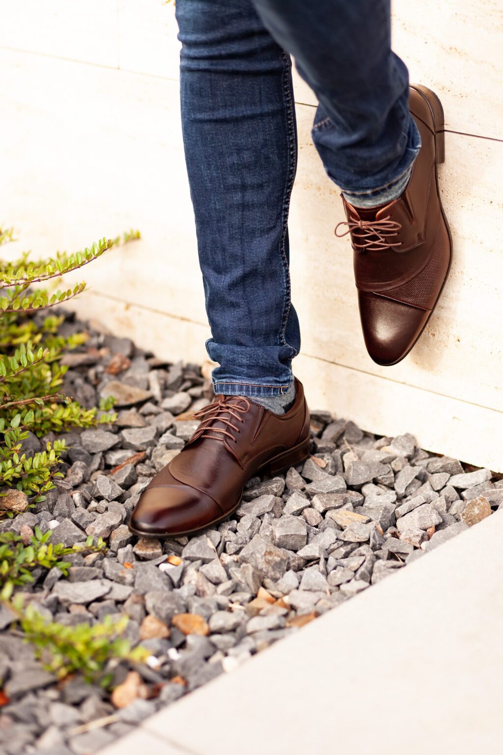 Csokibarna Alkalmi Bőr Cipő