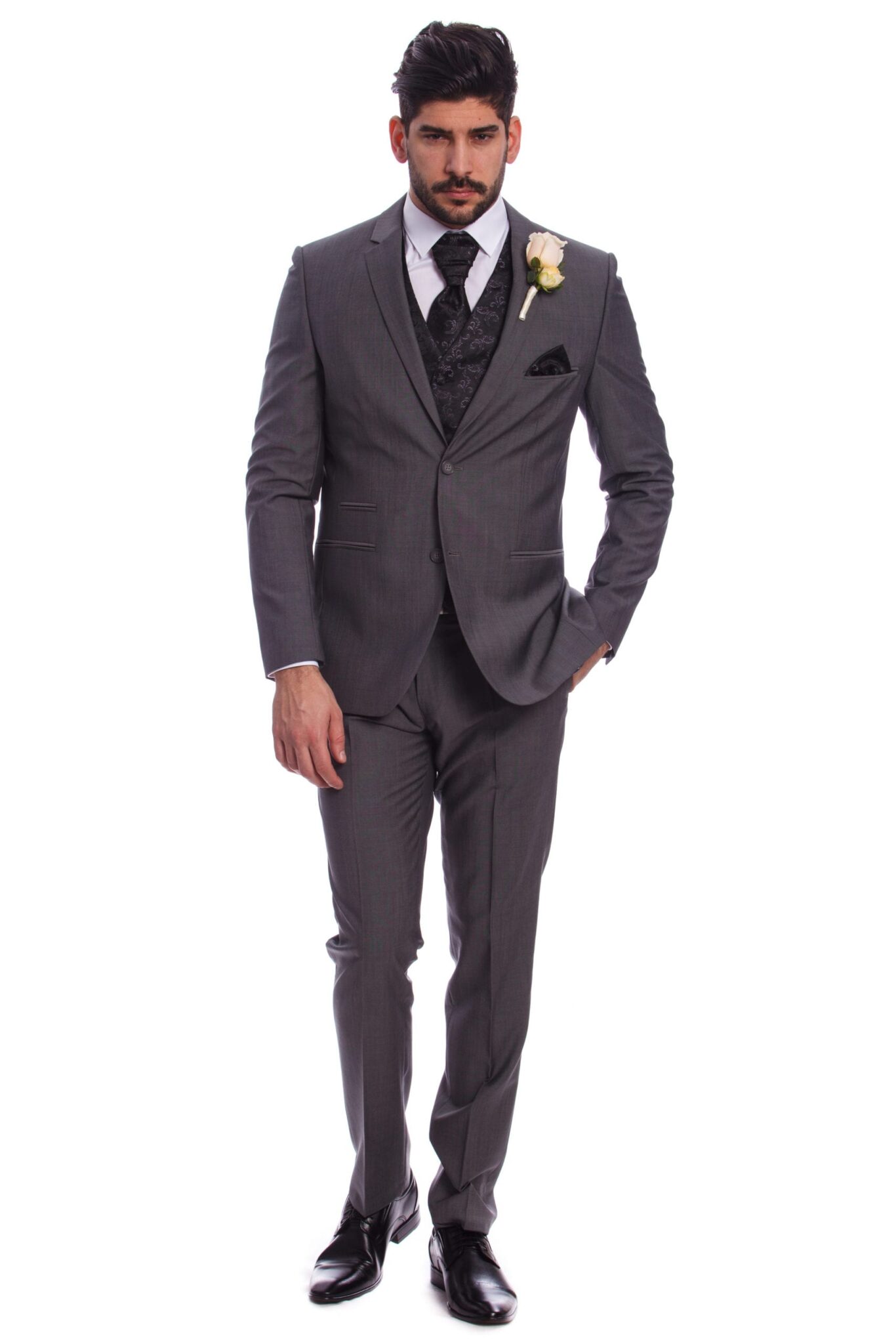 Fekete Mintás Esküvői Mellény Szett Fekete Mintás Esküvői Mellény Szett