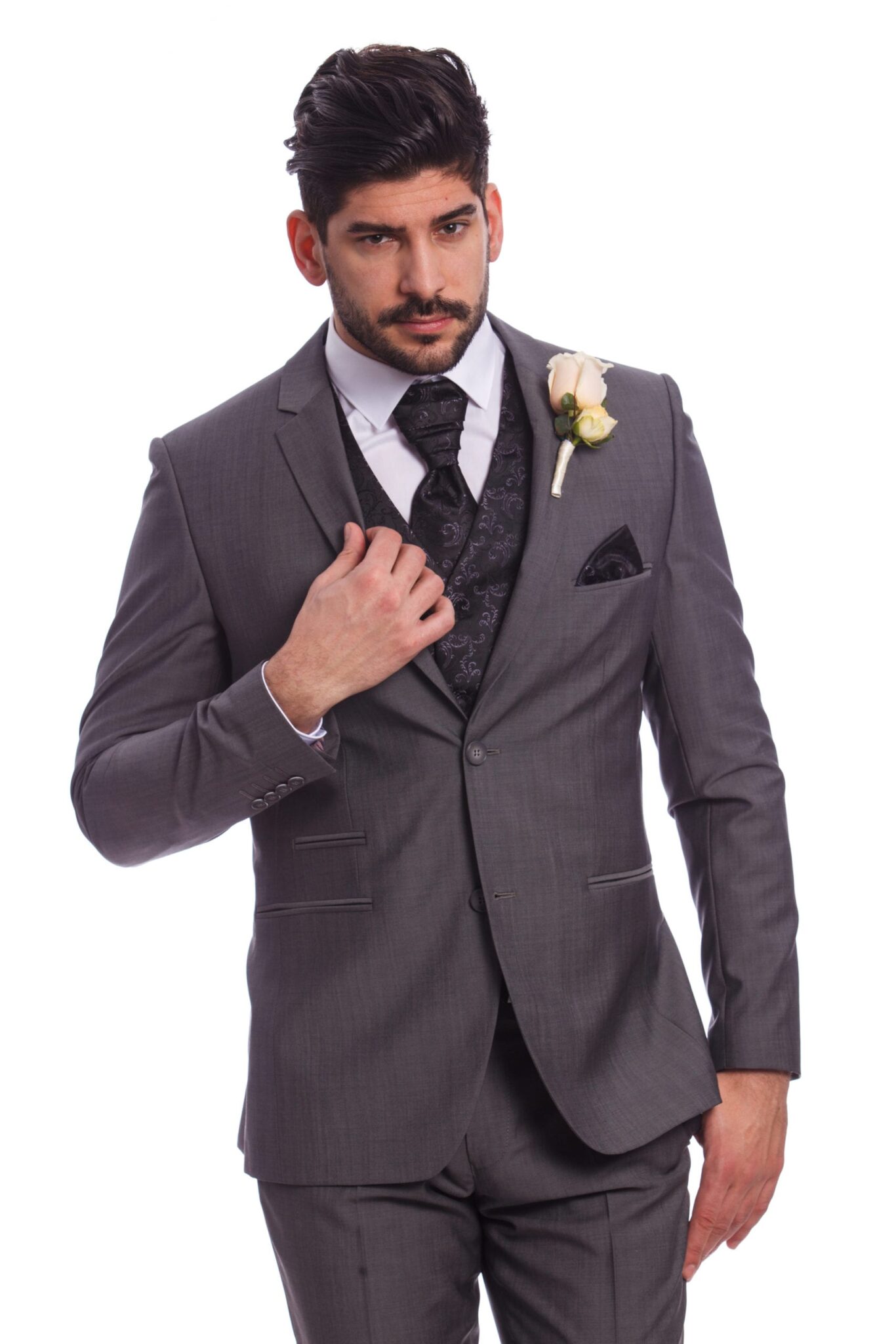 Fekete Mintás Esküvői Mellény Szett Fekete Mintás Esküvői Mellény Szett