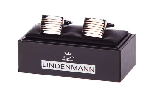 Lindenmann Ezüst-Rose Gold Csíkos Mandzsettagomb