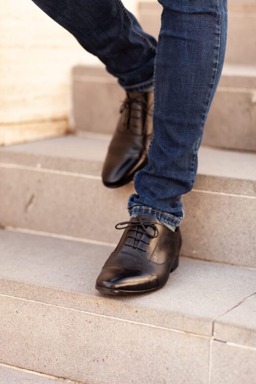 Fekete Alkalmi Bőr Cipő