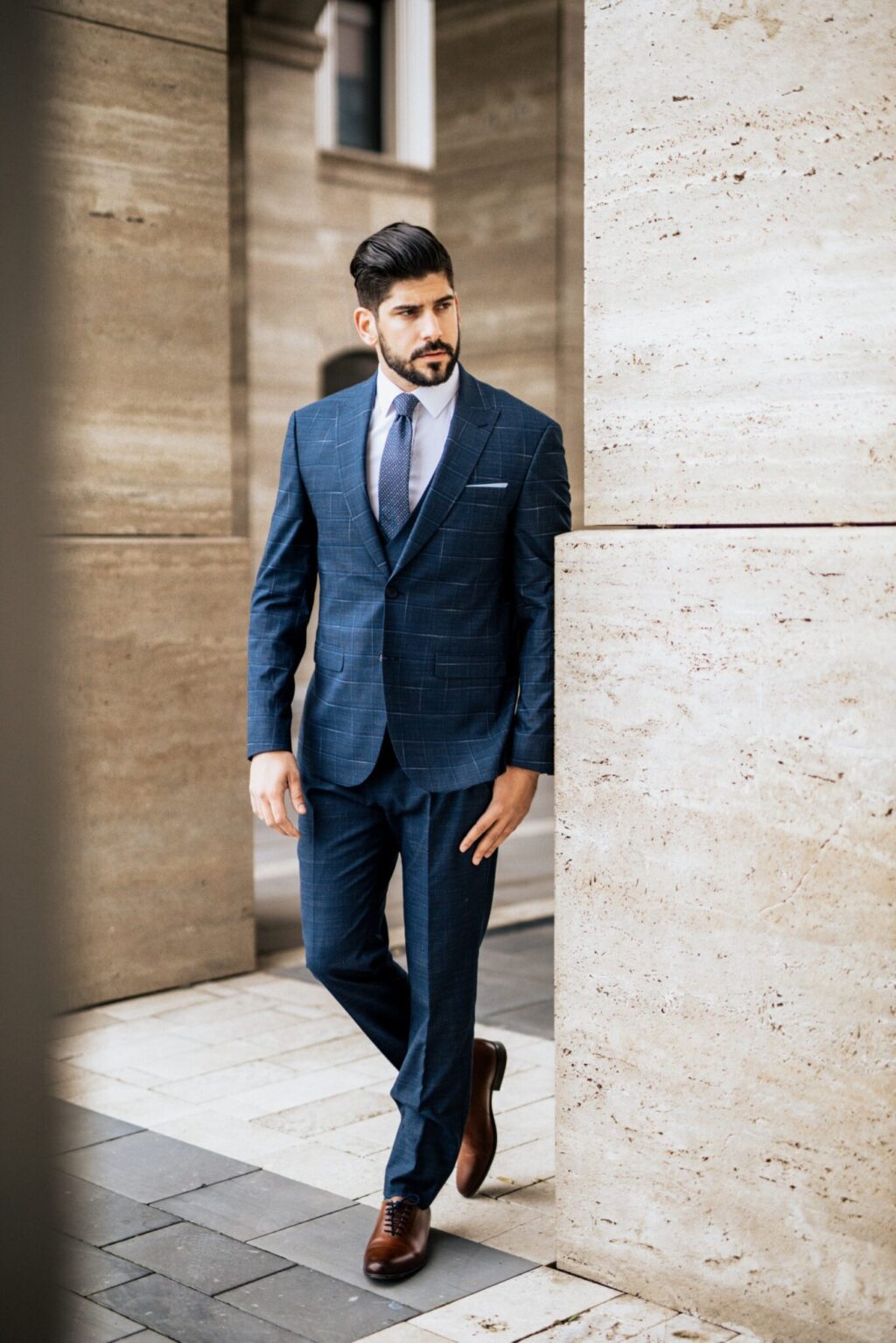 Ralph Redford Kék Slim Fit Öltönynadrág