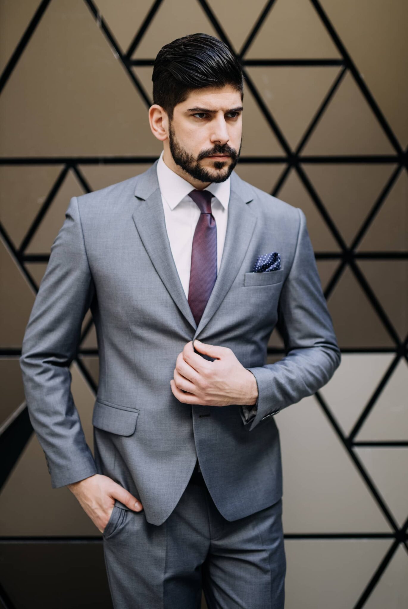Francesco Középszürke Slim Fit Öltönyzakó Francesco Középszürke Slim Fit Öltönyzakó