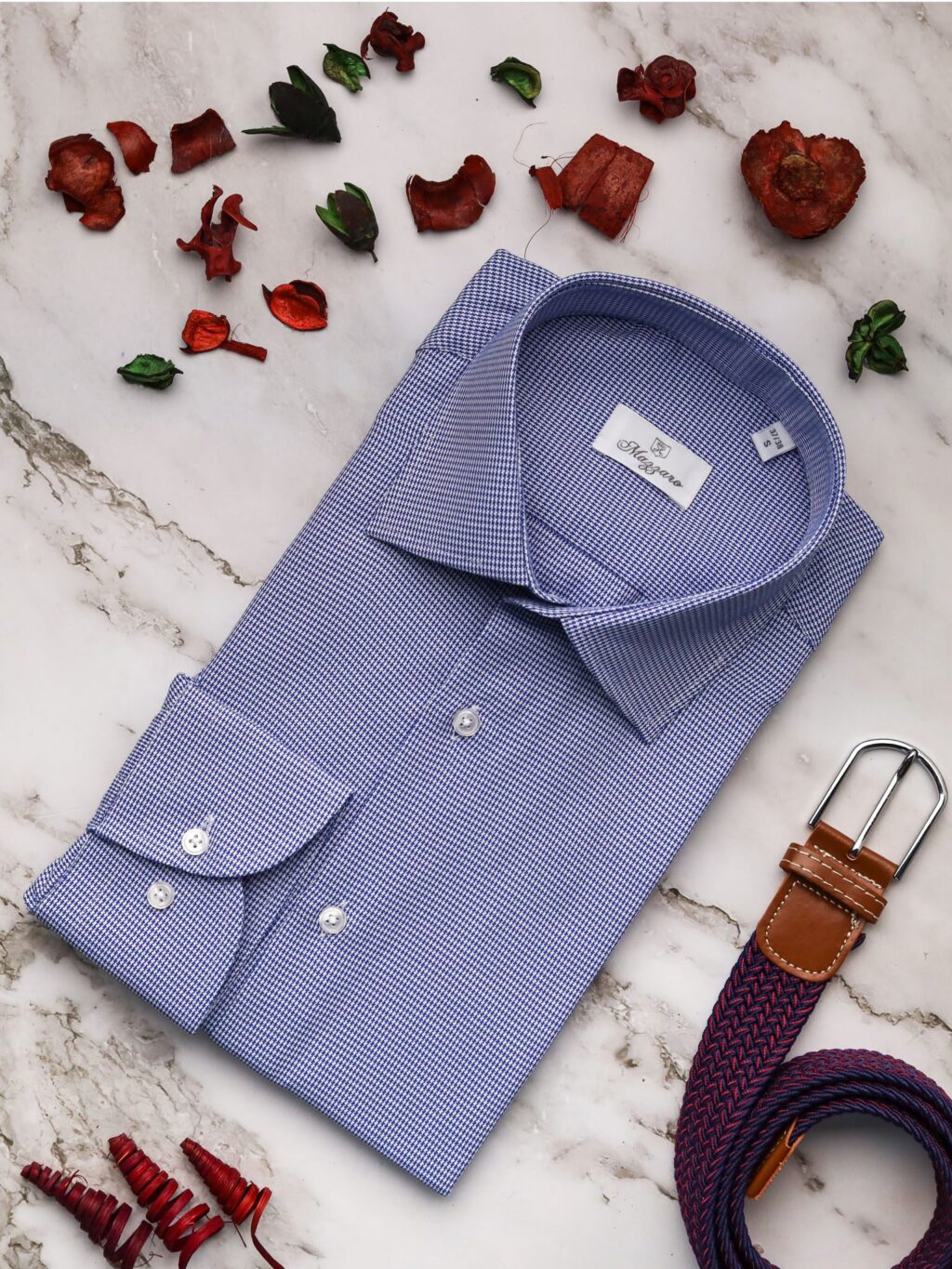 Mazzaro Kék Kockás Ing