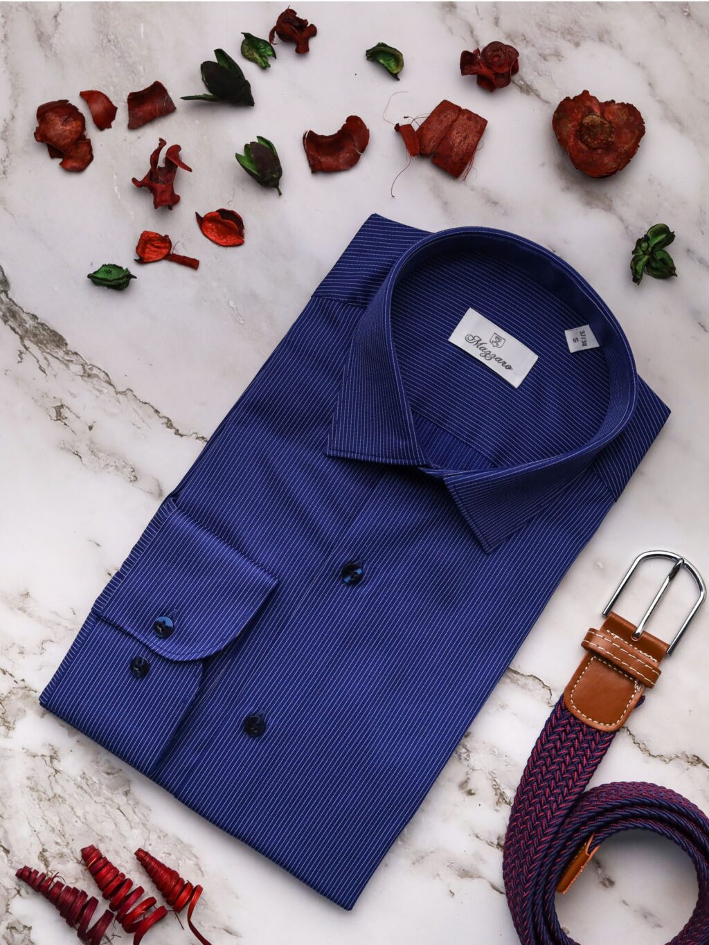 Mazzaro Sötétkék Csíkos Ing