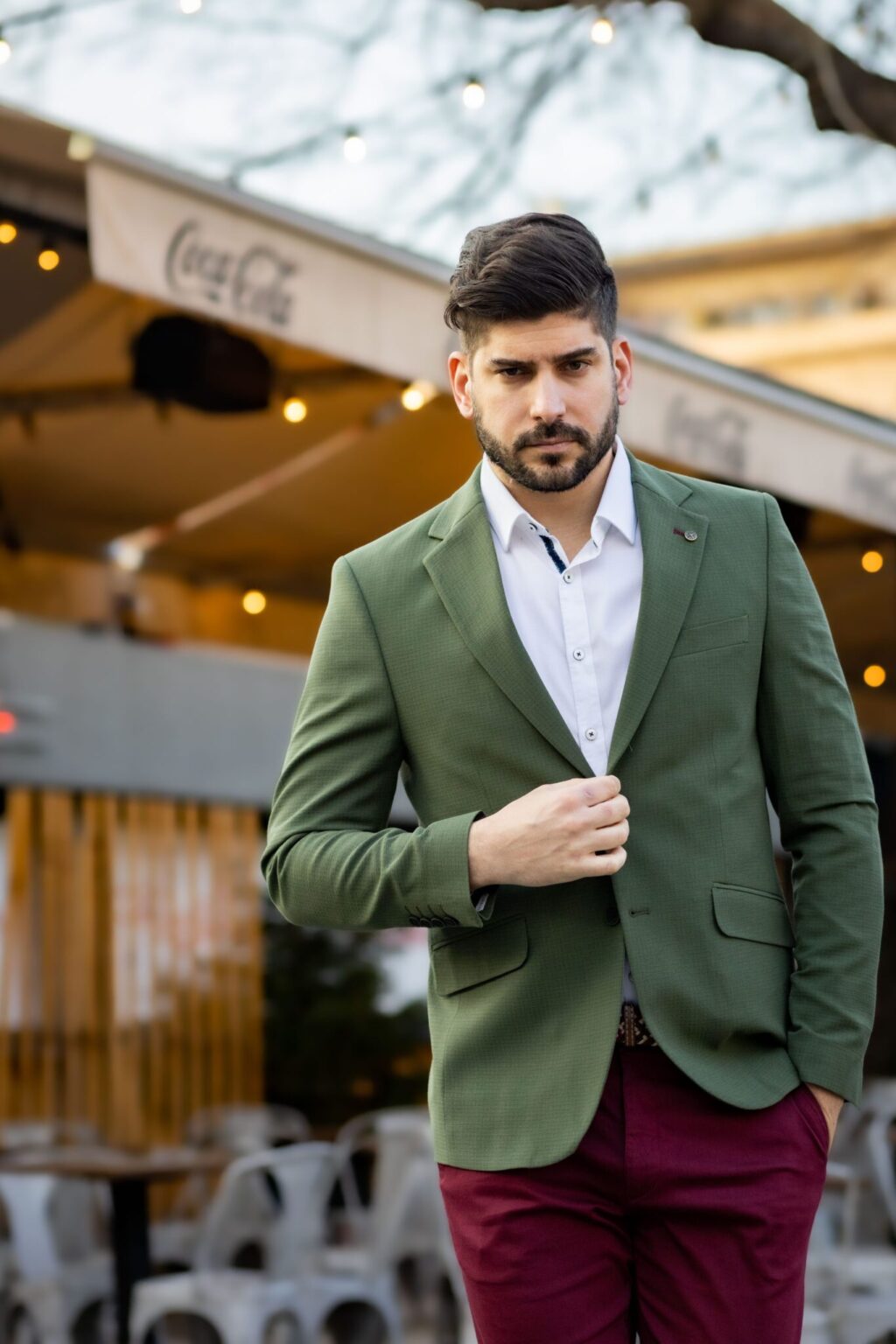 Erdőzöld Slim Fit Sportzakó