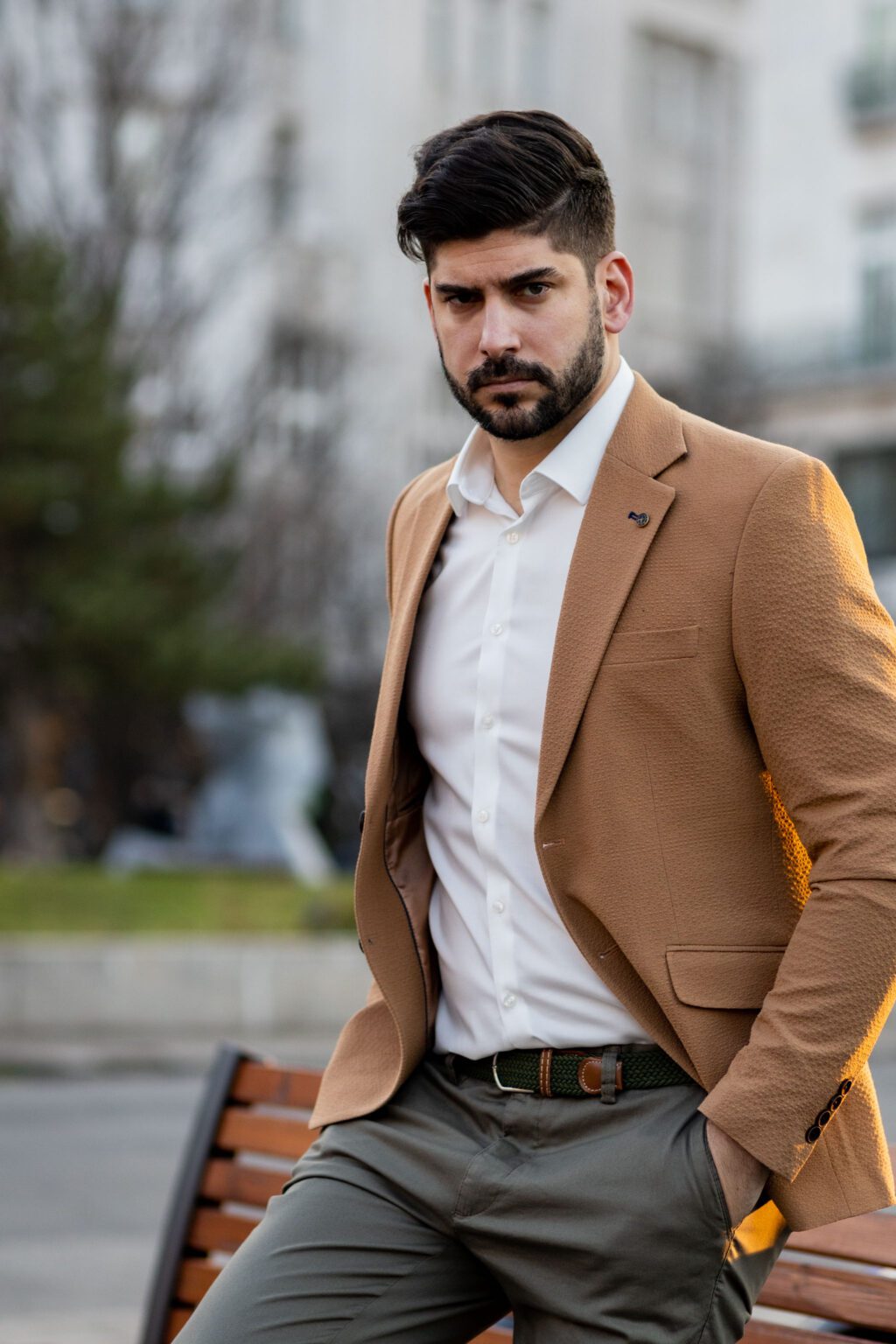 Camel Slim Fit Sportzakó