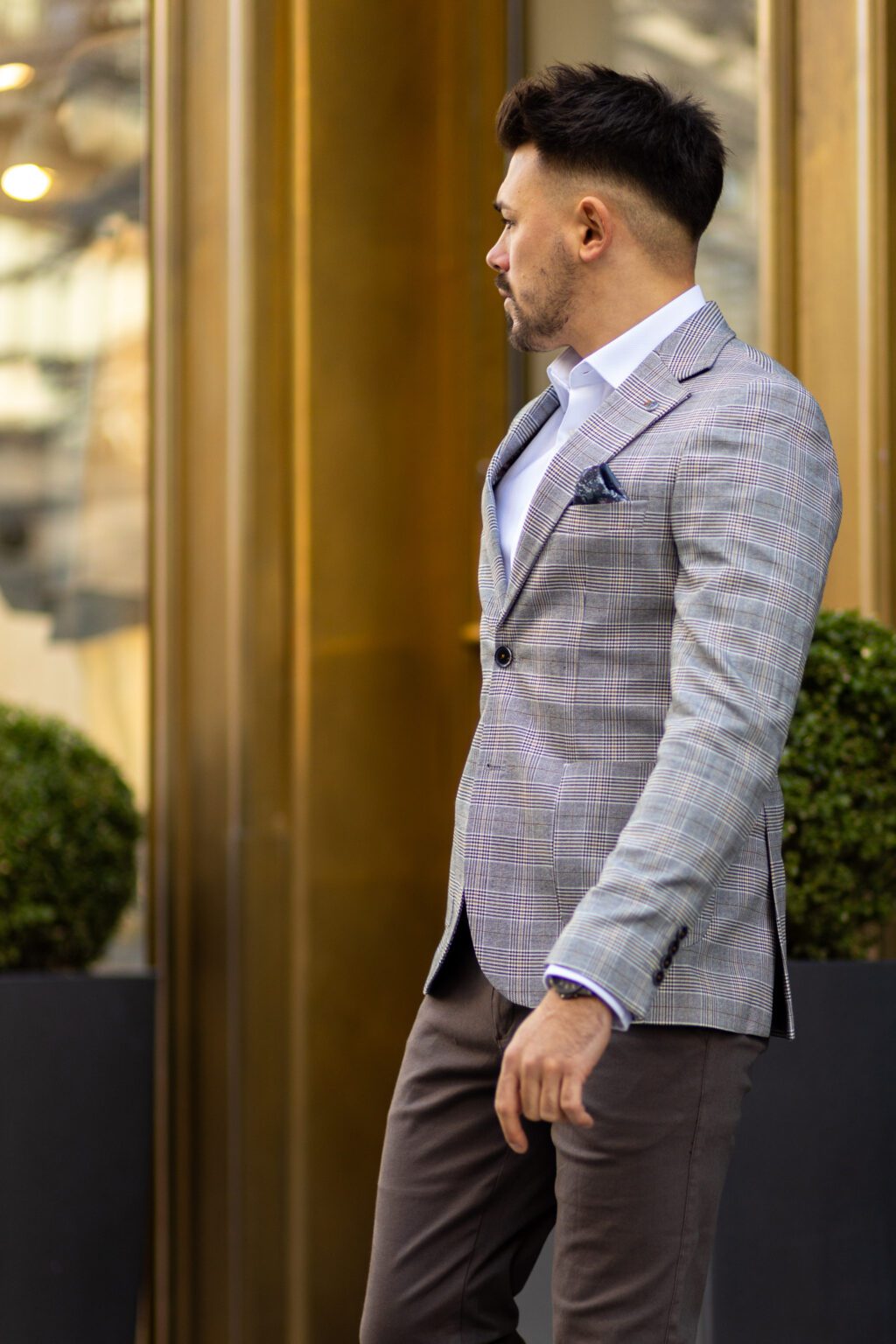 Eszterházy Kockás Slim Fit Sportzakó