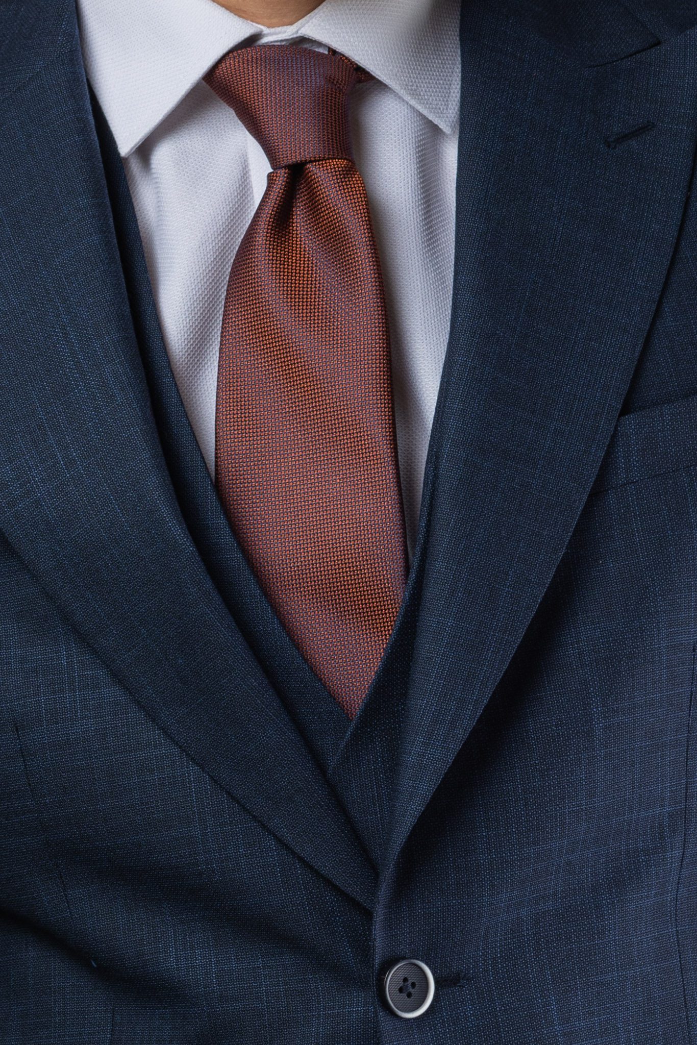 Sötétkék Háromrészes Slim Öltöny Sötétkék Háromrészes Slim Öltöny