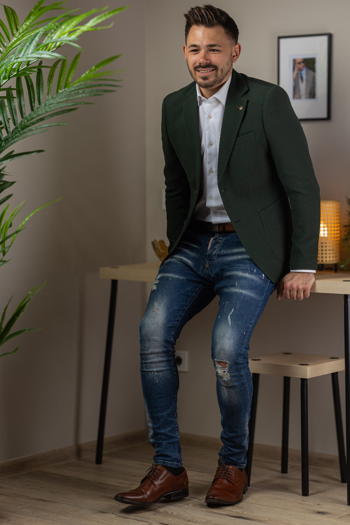 Mohazöld Slim Fit Sportzakó Mohazöld Slim Fit Sportzakó