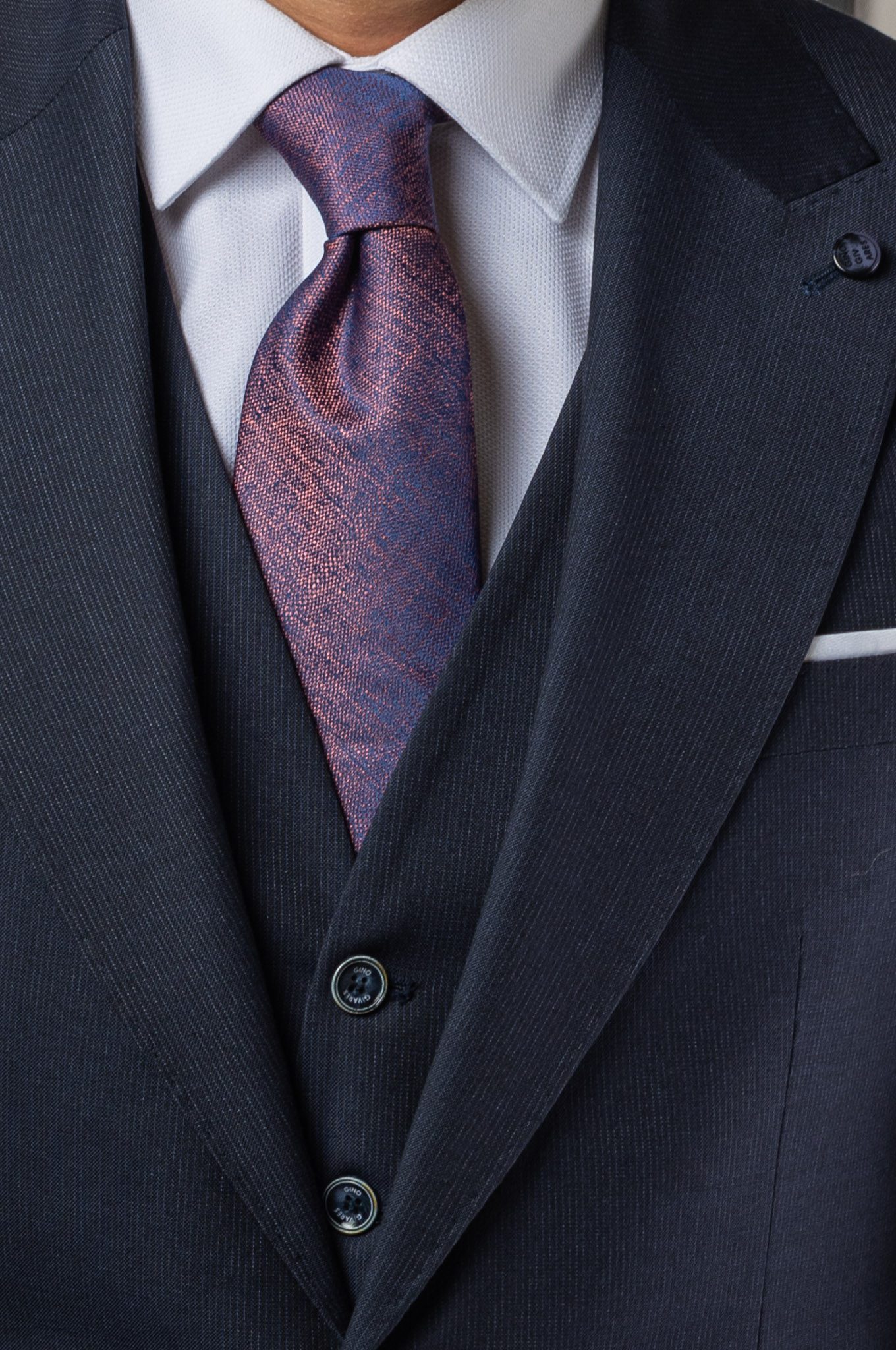 Zafírkék Háromrészes Slim Öltöny Zafírkék Háromrészes Slim Öltöny