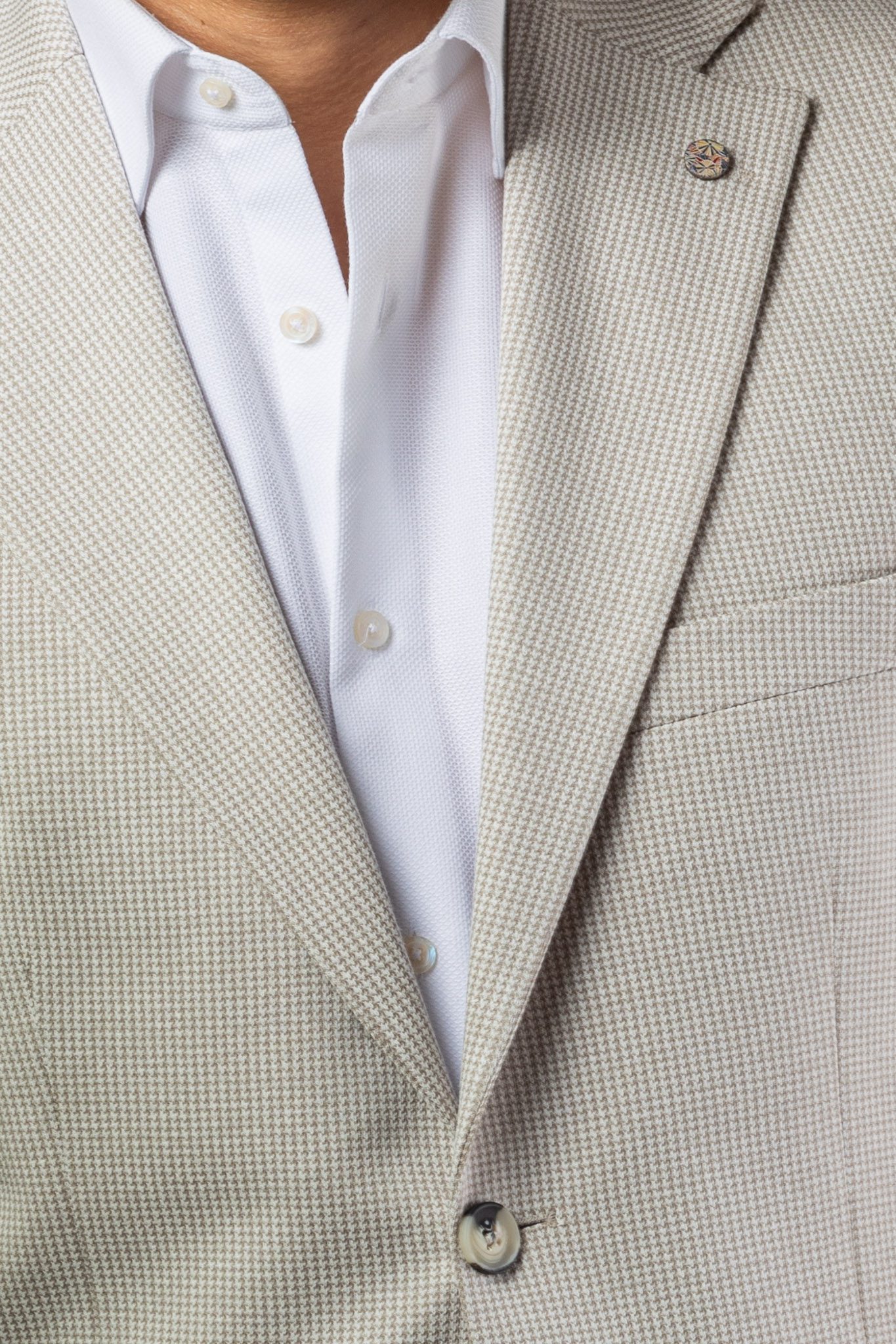 Drapp Pepita Slim Fit Sportzakó Drapp Pepita Slim Fit Sportzakó