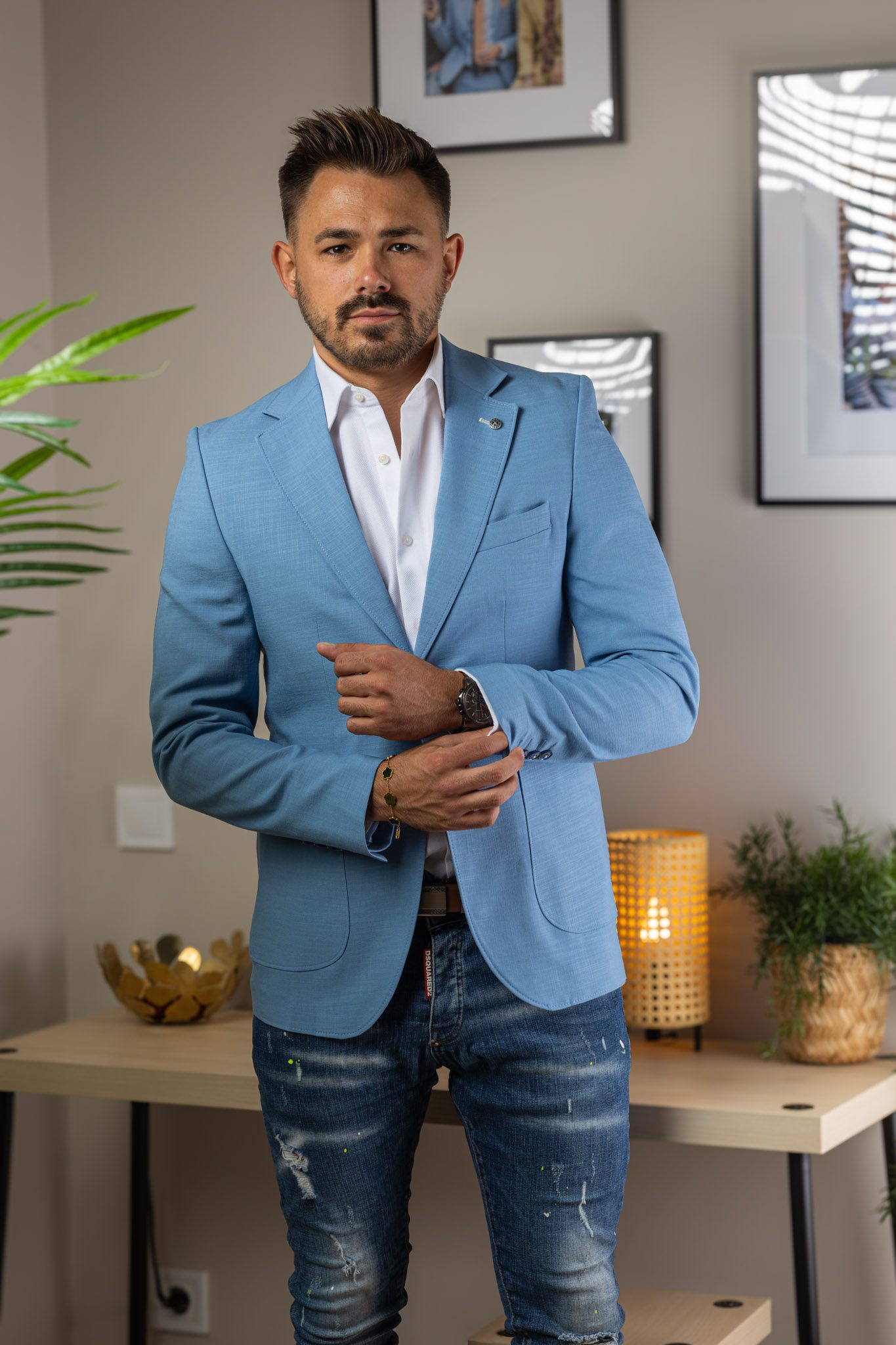 Karibikék Slim Fit Sportzakó