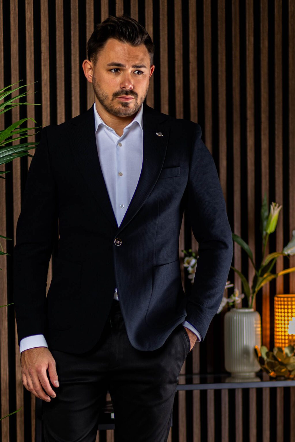 Fekete Slim Fit  Sportzakó