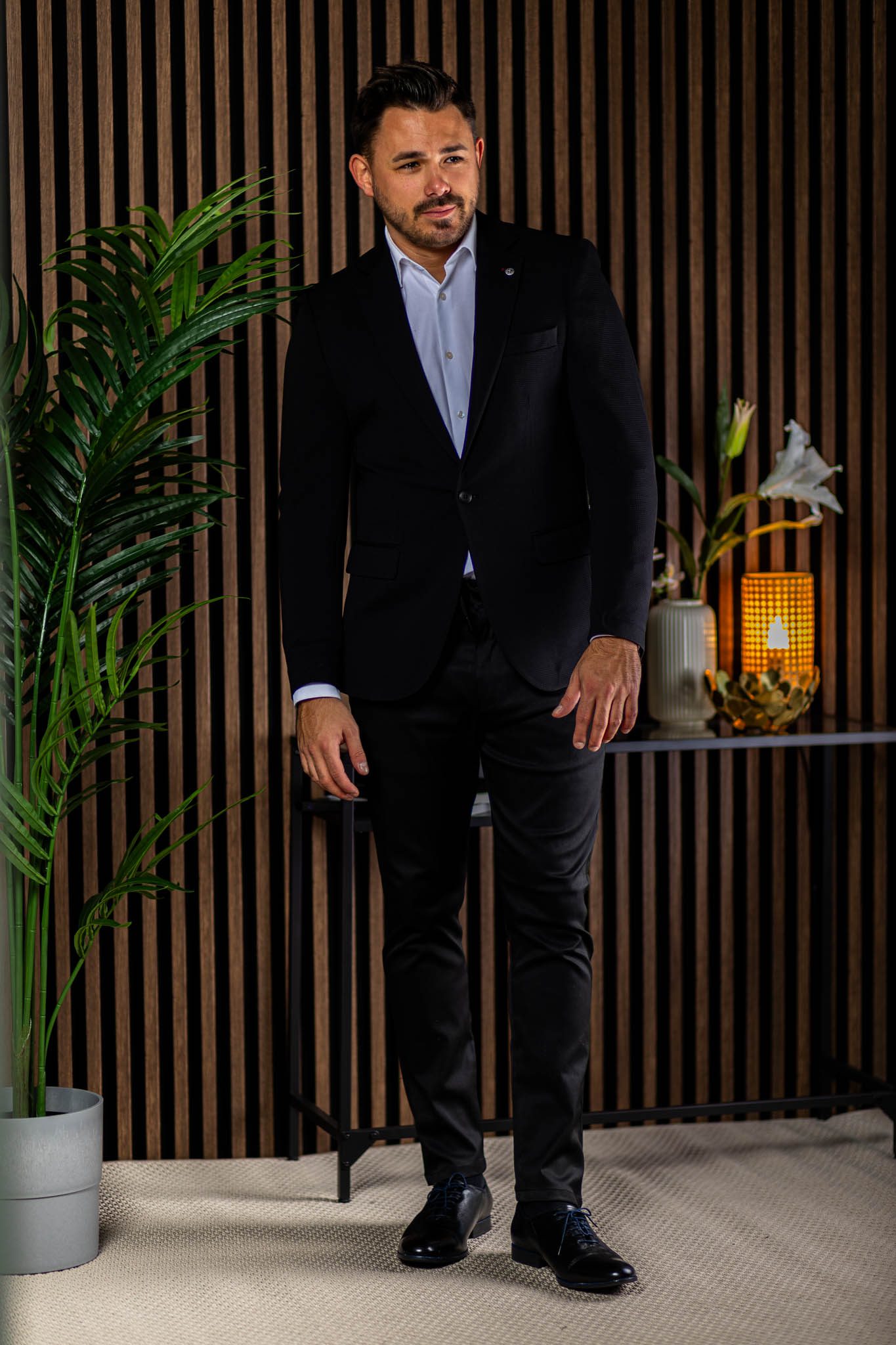 Fekete Slim Fit Sportzakó Fekete Slim Fit Sportzakó