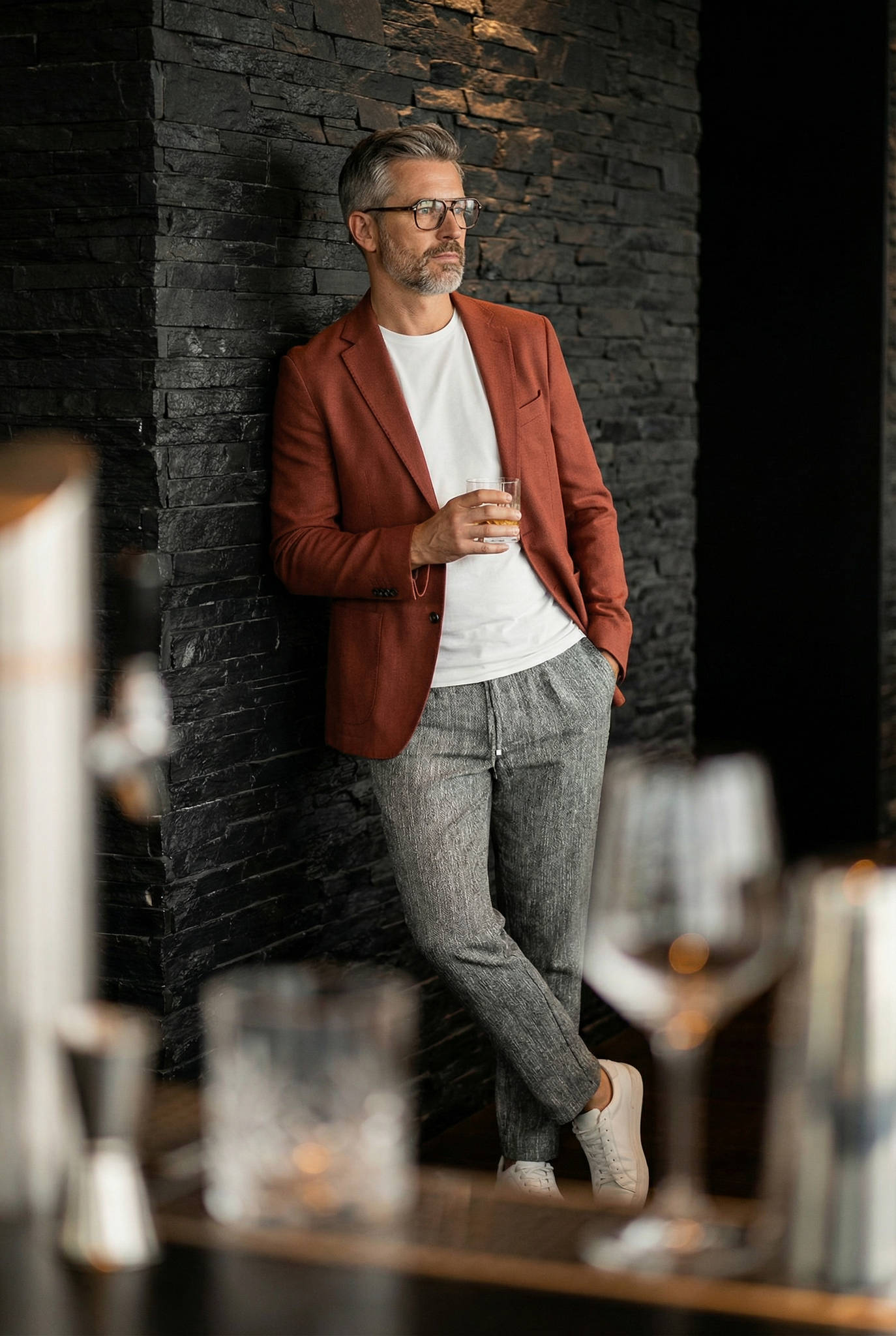 Szürke Slim Fit Chino Nadrág Szürke Slim Fit Chino Nadrág