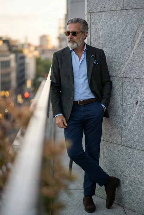 Sötétzöld Slim Fit Sportzakó