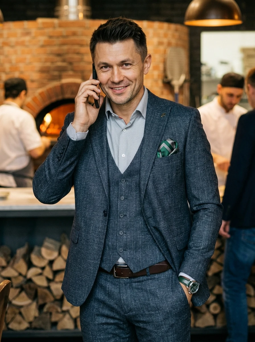 Kék Háromrészes Öltöny Kék Háromrészes Öltöny