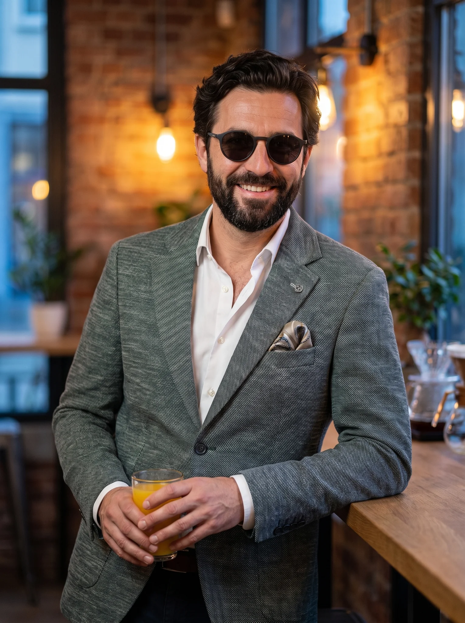 Zöld Spriccelt Slim Fit Sportzakó