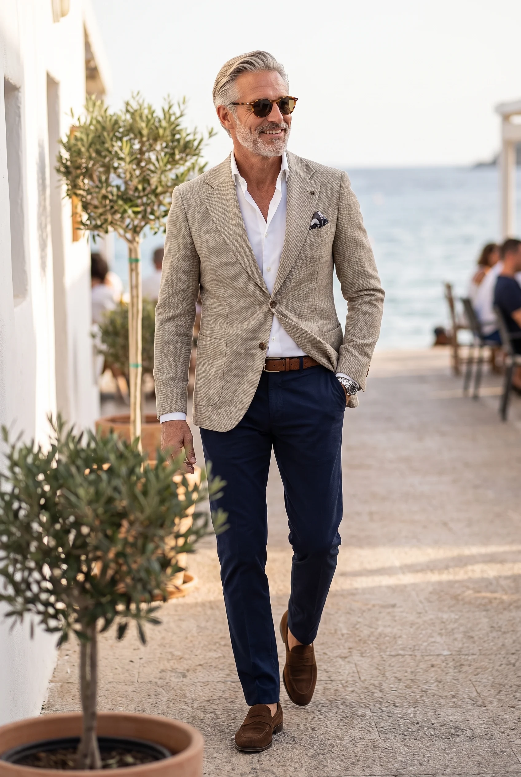 Natur Szövött Slim Fit Sportzakó Natur Szövött Slim Fit Sportzakó