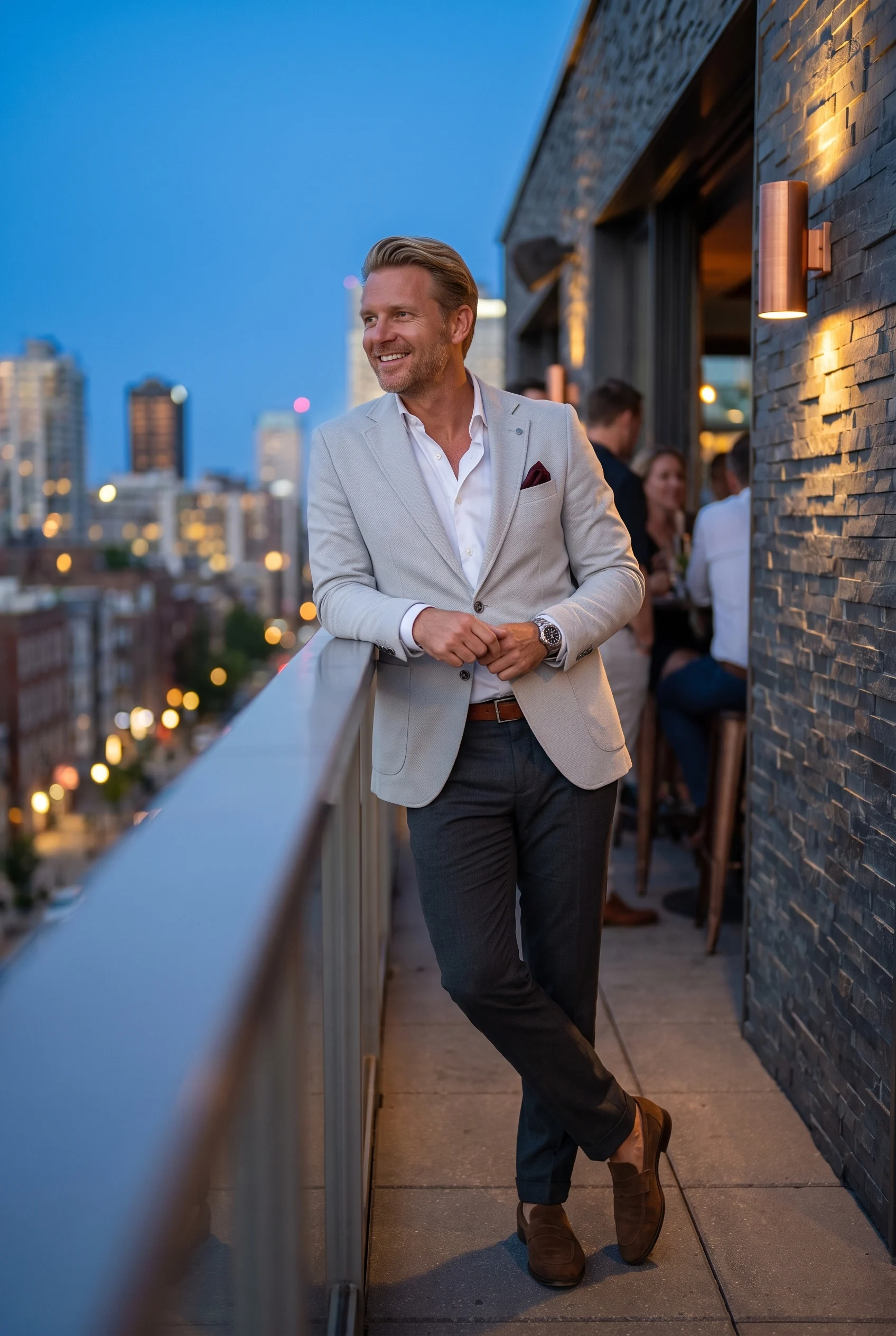 Világosszürke Slim Fit Sportzakó Világosszürke Slim Fit Sportzakó