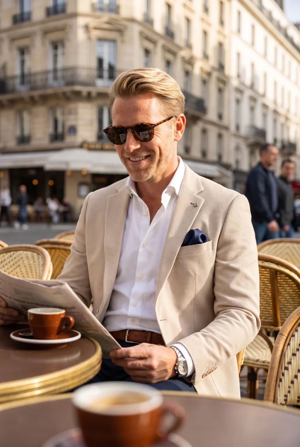 Világos Drapp Slim Fit Sportzakó