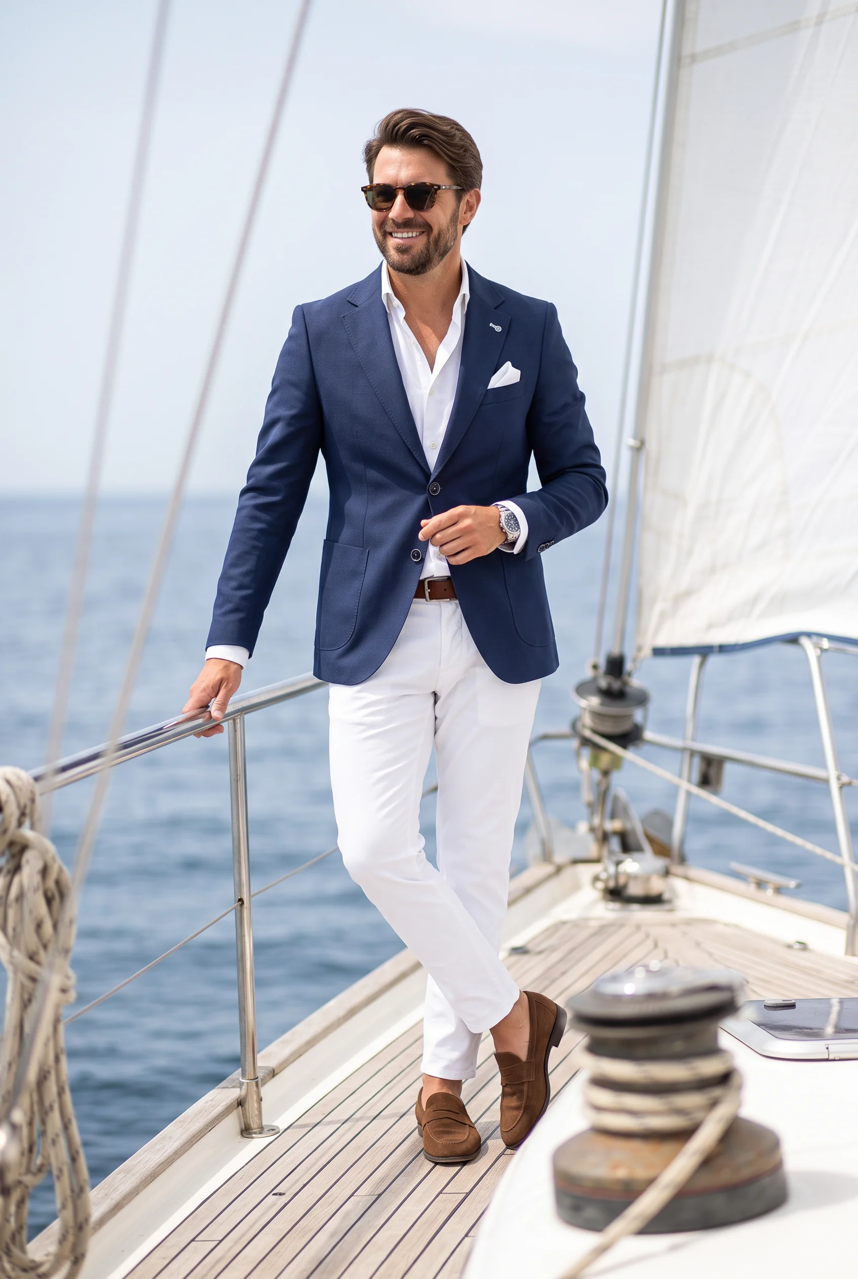 Matrózkék Slim Fit Sportzakó Matrózkék Slim Fit Sportzakó
