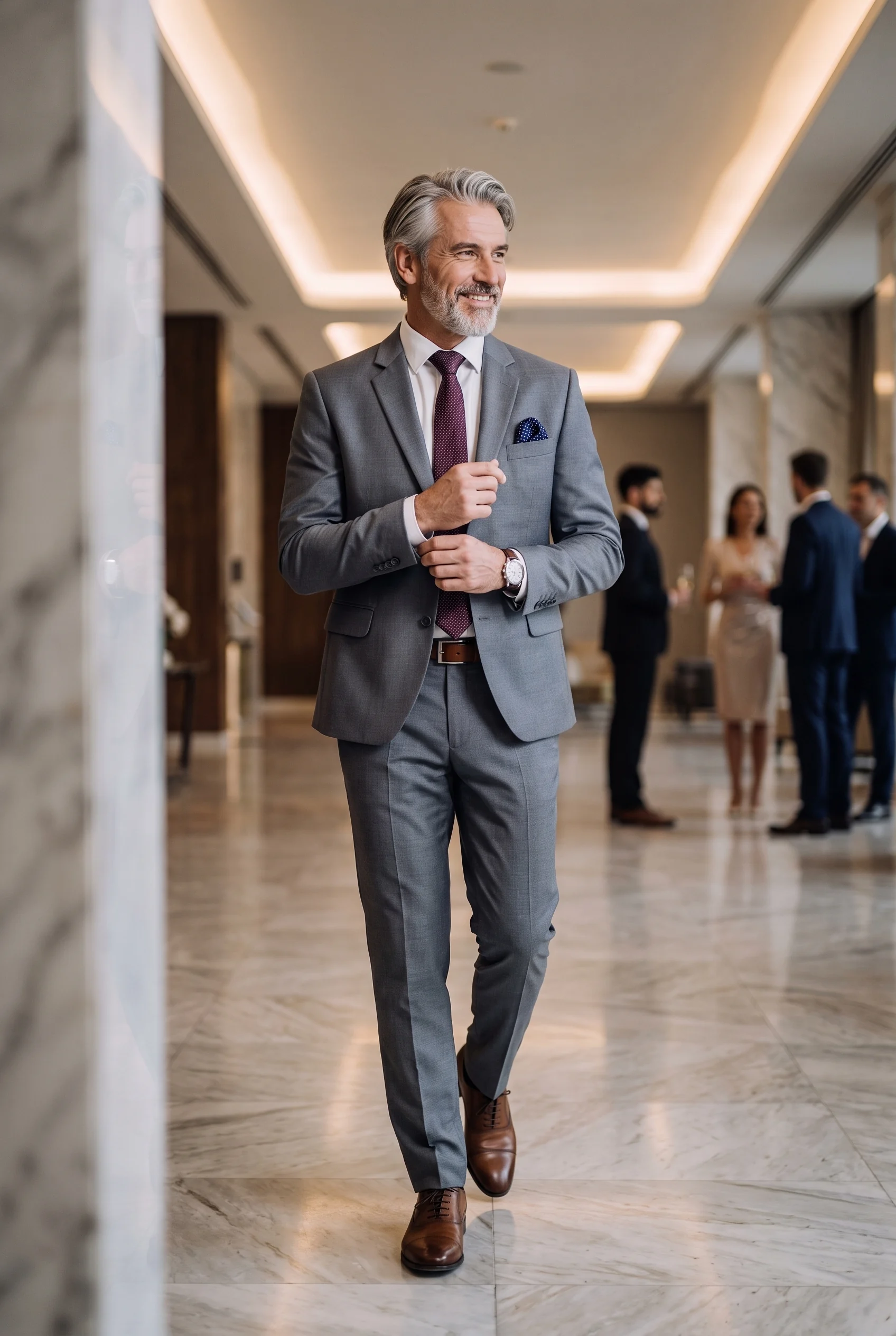 Francesco Középszürke Slim Fit Öltönyzakó
