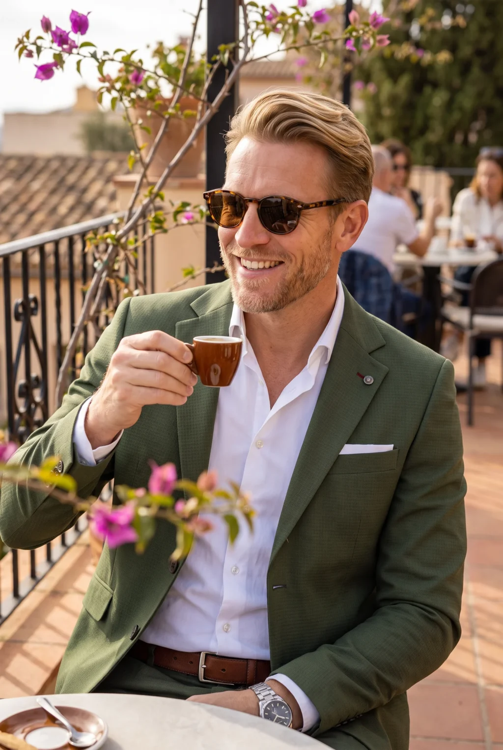 Erdőzöld Slim Fit Sportzakó