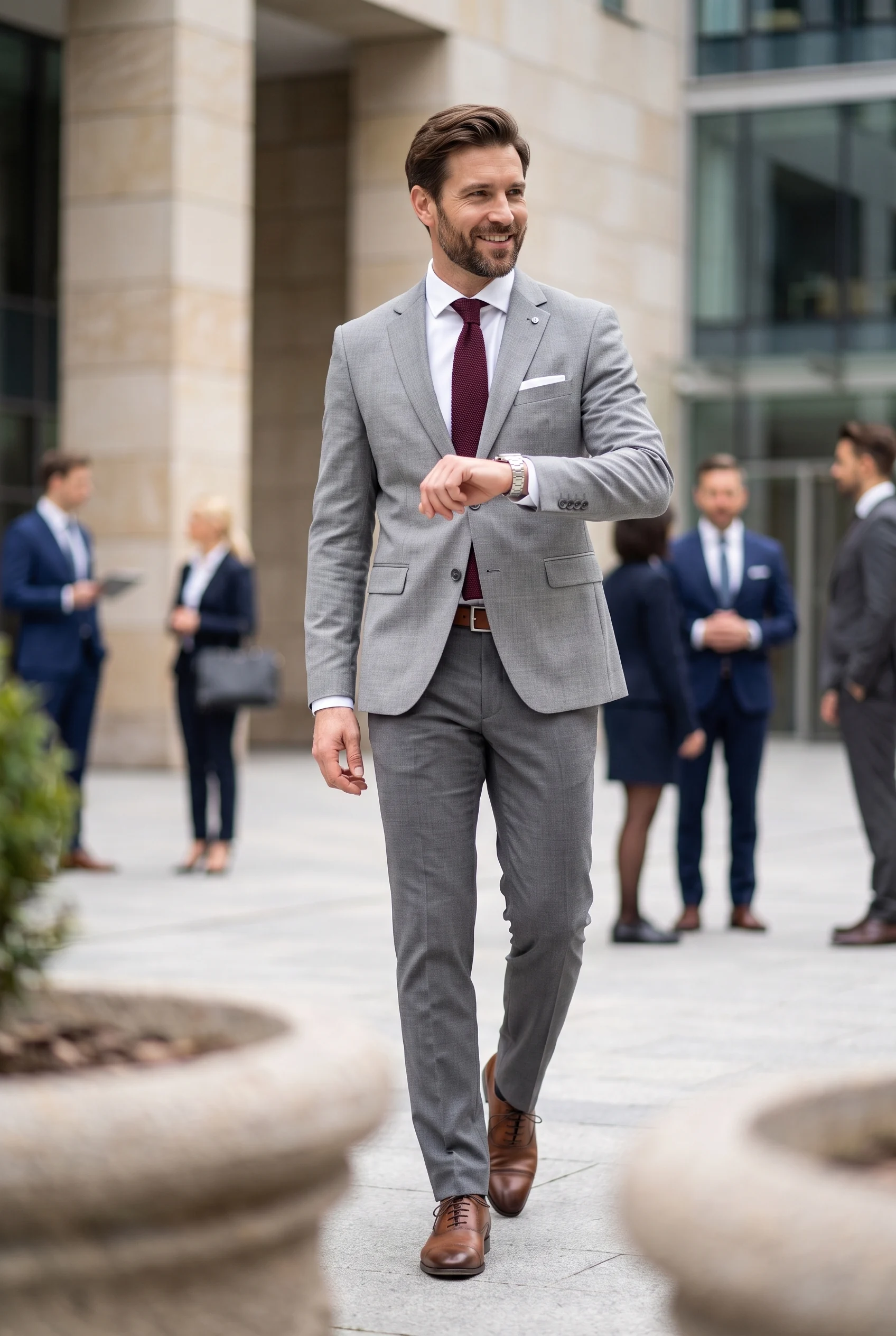Bergamo Világosszürke Slim Fit Gyapjú Öltönyzakó Bergamo Világosszürke Slim Fit Gyapjú Öltönyzakó